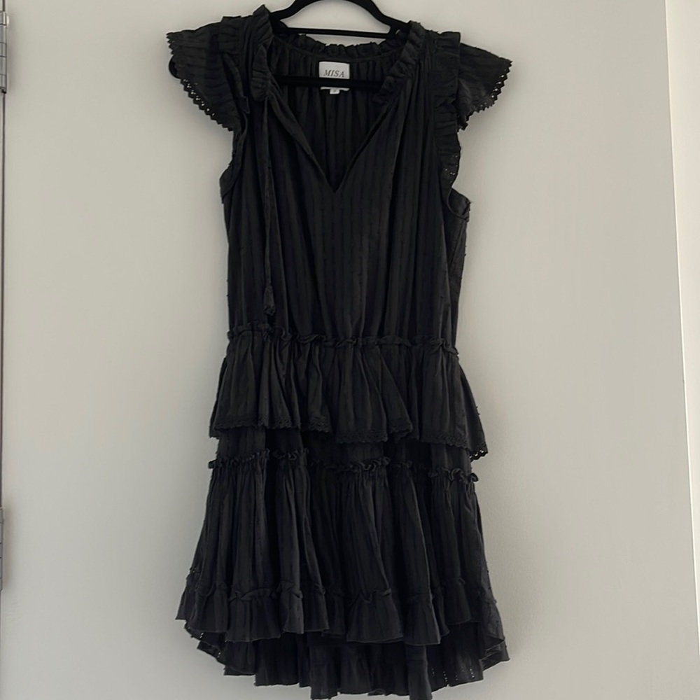 Lilian Tiered Fit-&-flare Mini Dress Size Small